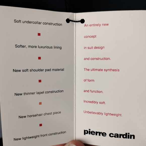 NWT Pierre Cardin Today's Man 160's 100% Worsted Wool 2 Button Blazer Sz. 41R - Picture 8 of 13